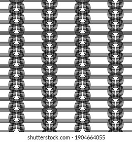 Design seamless zigzag decorative pattern. Abstract monochrome grating background. Vector art