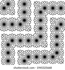 Design seamless zigzag decorative pattern. Abstract monochrome grating background. Vector art