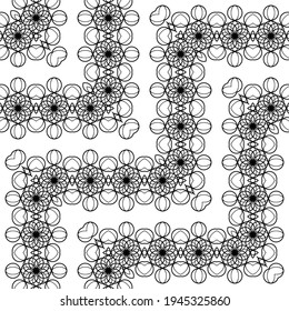 Design seamless zigzag decorative pattern. Abstract monochrome grating background. Vector art