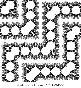 Design seamless zigzag decorative pattern. Abstract monochrome grating background. Vector art