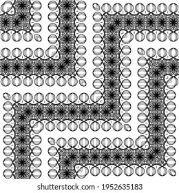 Gestalten Sie nahtlose Zickzack-Dekorationsmuster. Abstrakter, einfarbiger Hintergrund. Vektorkunst