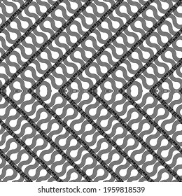 Design seamless zigzag decorative pattern. Abstract monochrome grating background. Vector art