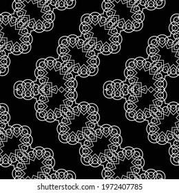 Design seamless zigzag decorative pattern. Abstract monochrome grating background. Vector art