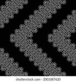 Design seamless zigzag decorative pattern. Abstract monochrome grating background. Vector art