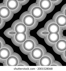 Design seamless zigzag decorative pattern. Abstract monochrome grating background. Vector art
