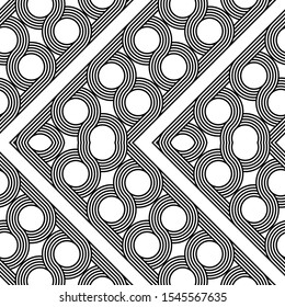 Design seamless zigzag pattern. Abstract monochrome geometric background. Vector art