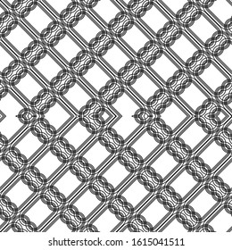 Design seamless zigzag pattern. Abstract monochrome lacy background. Vector art