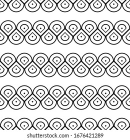 Design seamless zigzag pattern. Abstract monochrome lacy background. Vector art