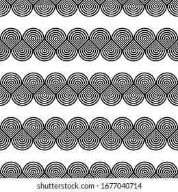 Design seamless zigzag pattern. Abstract monochrome lacy background. Vector art