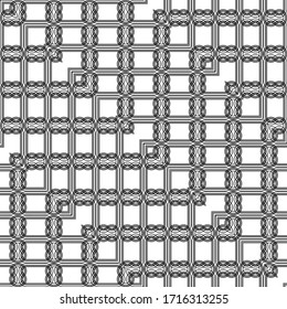 Design seamless zigzag pattern. Abstract monochrome lacy background. Vector art