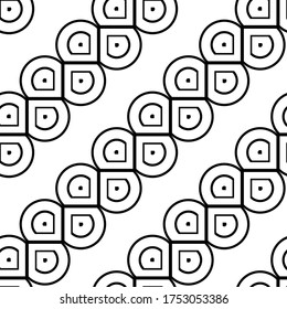 Design seamless zigzag pattern. Abstract monochrome lacy background. Vector art