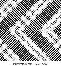Design seamless zigzag pattern. Abstract monochrome lacy background. Vector art