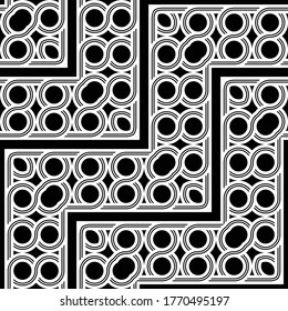 Diseñar un patrón de zigzag sin fisuras. Resumen de fondo geométrico monocromo. Arte vectorial