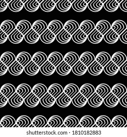 Design seamless zigzag pattern. Abstract monochrome lacy background. Vector art