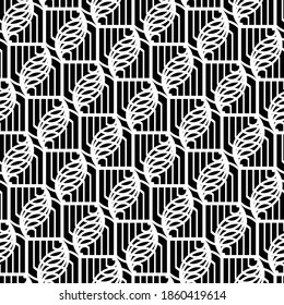 Design seamless zigzag pattern. Abstract monochrome lacy background. Vector art