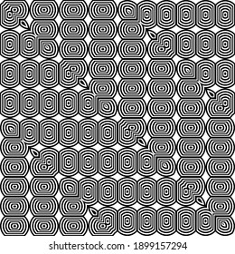 Design seamless zigzag pattern. Abstract monochrome stripy background. Vector art