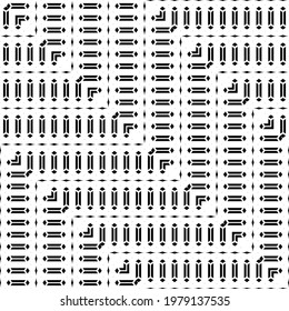 Design seamless zigzag pattern. Abstract monochrome lacy background. Vector art