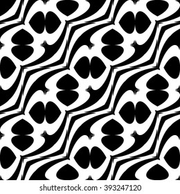 Design seamless zigzag pattern. Abstract monochrome background. Vector art