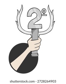 Design of second place trophy illustration