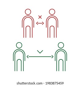 Diseño del símbolo de distancia de seguridad