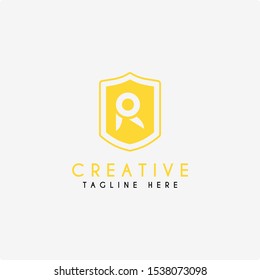design security logos with the initials r