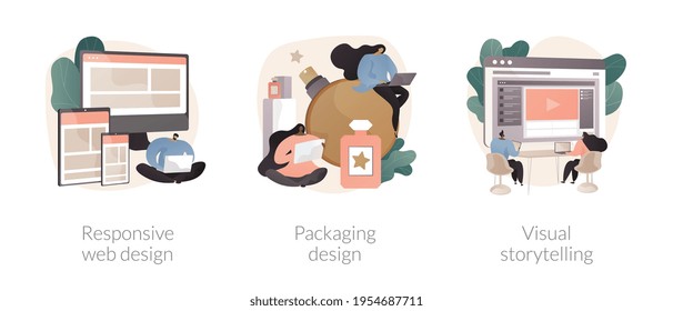 Design services abstract concept vector illustrations.