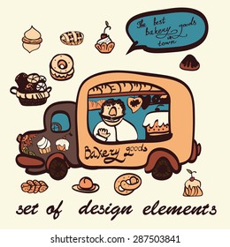 Design set for bakery goods