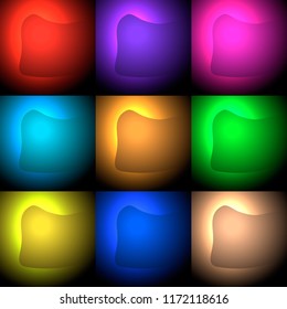 Design set of color layers backgrounds. Vector, EPS10.