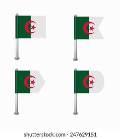 design set of four flags Algeria