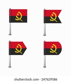 design set of four flags Angola