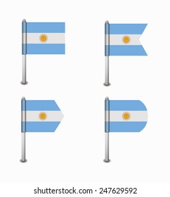 design set of four flags Argentina