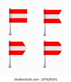 design set of four flags Austria