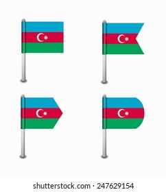 design set of four flags Azerbaijan