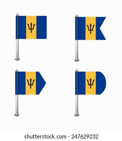 design set of four flags Barbados