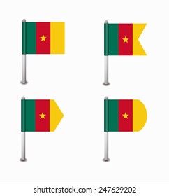 design set of four flags Cameroon