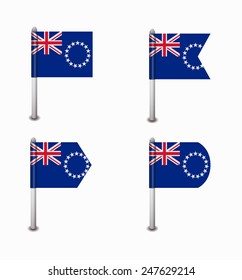 design set of four flags Cook Islands