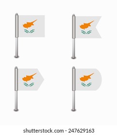 design set of four flags Cyprus