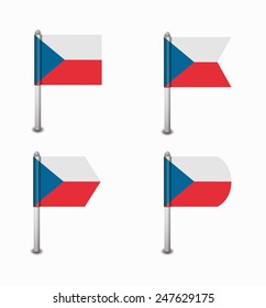 design set of four flags Czech