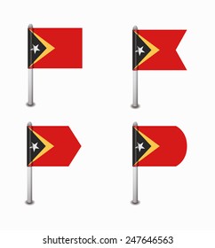 design set of four flags East Timor