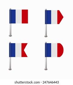 design set of four flags France