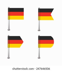 design set of four flags Germany