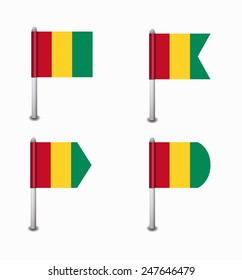 design set of four flags Guinea