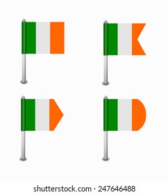 design set of four flags Ireland