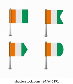 design set of four flags Ivory Coast