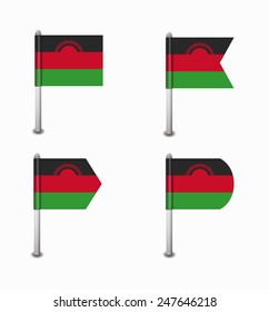 design set of four flags Malawi
