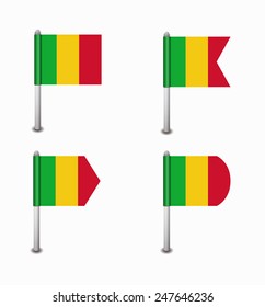 design set of four flags Mali