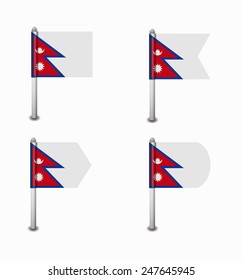 design set of four flags Nepal