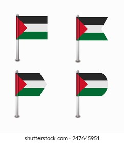 design set of four flags Palestine