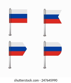 design set of four flags Russia
