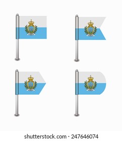 design set of four flags San Marino